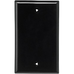 Taille standard 1-Gang blanc plaques murales, Nylon, noir