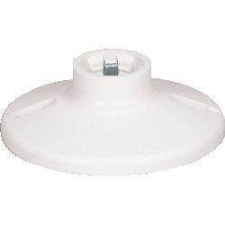 4" plafond douille, Keyless, 660W/250V, en plastique, blanc