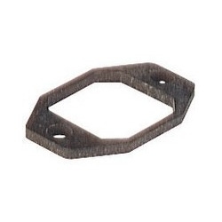 G 30 E-1 black; Flat Gasket for Panel-mounted connectors with flange, material thickness: 2 mm, material: NBR, temperature range: -40C to +90 C