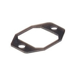 G 30 E-2 black; Flat Gasket for Panel-mounted connectors with flange, material thickness: 0.8 mm, material: NBR, temperature range: -40C to +90 C