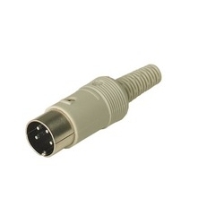 MAS 40 grey; Plug with insulated handle solder joint, 4 contacts, male, 4A 34V AC/DC