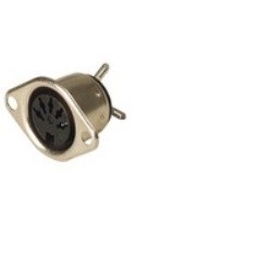 MAB 5 S; Panel-mounted Socket with flange solder joint, 5 contacts, female, DIN 41 524, 4A 34V AC/DC