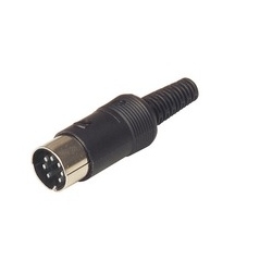 MAS 70 S black; Plug with insulated handle solder joint, 7 contacts, male, DIN 45 329, 4A 34V AC/DC