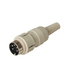 MAS 5100 grey; Plug with locking screw solder joint, 5 contacts, male, 4A 34V AC/DC