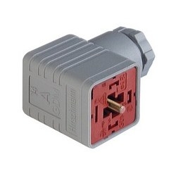 GDM 2011 J grey; Cable Socket with central screw M 3 x 35, 2 contacts + PE, PG11, Type A, DIN EN 175 301-803-A