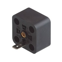 GSC 300 black; Appliance connector with retaining nut, PE contact, 2 screws M 3 x 10 and 1 screw M 3 x 5, without contacts, Number of contacts: 2 + PE / 3 + PE, DIN EN 175 301-803-A