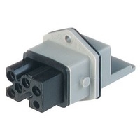 Rectangular Power Receptacle,10 A AC, 6 A DC,5-Pin+PE Female, Crimp,L ...