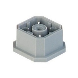 G 4 A 1 M grey; Surface mounted connector for printed circuit boards with solder contacts, 4 contacts, blade, DIN VDE 0627 / IEC 61984, 10A 50V AC/DC