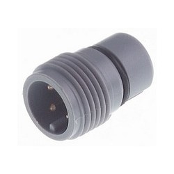 ELST 412 Sn grey; Appliance connector for M12 sensors (with thread), press-in tube mounting, O-ring, 4 contacts, grey housing