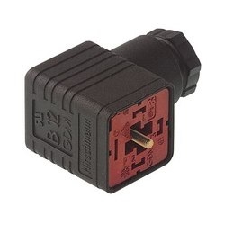 GDM 3011 J black; Cable Socket with central screw M 3 x 35, 3 contacts + PE, PG11, Type A, DIN EN 175 301-803-A