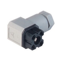 G 30 W 3 F grey; Cable Socket with PG 7 Cable gland and solder contacts, 3 contacts + PE, forked spring, DIN VDE 0627 / IEC 61984, 6A, 250V AC/DC