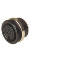 MIB 1400 black; Panel-mounted Socket with locking screw, solder joint, not shielded, 14 contacts, female, 3A 34V AC/DC