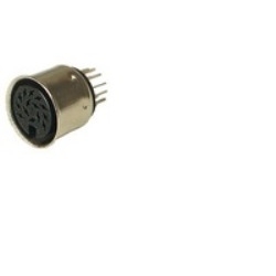 MIB 100 V; Panel-mounted Socket with solder skewers, direction of insertion perpendicular to the circuit board solder joint, 10 contacts, female, 3A 34V AC/DC