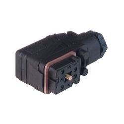 GO 610 WF black; Cable Socket with PG 11 Cable gland with screw contacts, 6 contacts + PE, female, DIN VDE 0627 / IEC 61984, 10A, 250V AC/DC