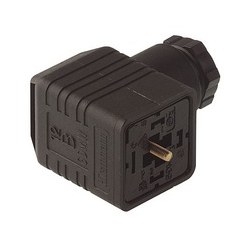 GDMW 3011 CF black; Cable Sockets according to DIN VDE 0722 section 1-2 and for gas safety shut-off device according to DIN 3394 T1, 3 contacts + PE, PG11, DIN EN 175 301-803-A, Type A, 16A, 250V AC/DC