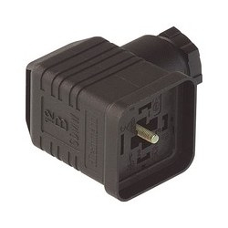 GDMW 3011 DF black; Cable Sockets according to DIN VDE 0722 section 1-2 and for gas safety shut-off device according to DIN 3394 T1, 6 mm air and creepage gap according to DIN VDE 0700 T1 (IEC 335-1) and DIN VDE 0722, 3 contacts + PE, PG11, Type A