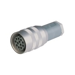 N11R EF; Straight Cable Socket, strain relief by means of a clamping cage, 11 contacts + PE, female, PG11, DIN 43651, 5A 60V AC/DC, unassembled, grey housing