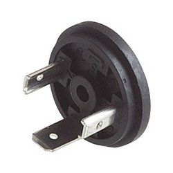 GSR-U 2000 LO black; Appliance connector for injection molding (IP 65 unmated) with solder lug for flexible Cables, 2 contacts + PE, DIN EN 175 301-803-A