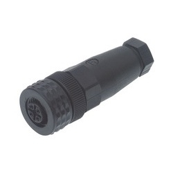 ELKA 4012 K PG7; Straight Cable Socket, unassembled, strain relief by means of clamping cage, plastic coupling nut, 4 contacts, female, IEC 61076-2-101 (Ed. 1)/ IEC 60947-5-2, 4A 250V AC/DC