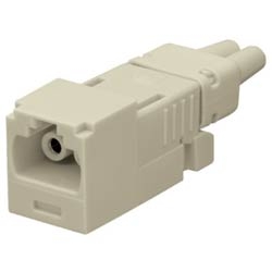 FJ Crimp Jack Module 62.5µm for 3mm Jacketed Cable or 900µm Buffered Fiber Electric Ivory