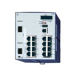 Compact OpenRail Gigabit Ethernet Switch; 18 Ports in total, 2 Gigabit Ethernet ports; 1. uplink: Gigabit SFP-Slot; 2. uplink: Gigabit SFP-Slot; 16 x standard 10/100 BASE TX, RJ45