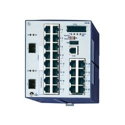 Compact OpenRail Gigabit Ethernet Switch; 26 Ports in total, 2 Gigabit Ethernet ports; 1. uplink: Gigabit SFP-Slot; 2. uplink: Gigabit SFP-Slot; 24 x standard 10/100 BASE TX, RJ45