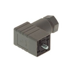GDS 307 grey; Cable Socket with central screw M 3 x 28, 3 contacts + PE, PG7, industrial standard (9.4 mm), Type C