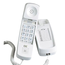 Scitec H2000 Patient Room Telephone, Single-Line, Corded With A White, Big-button lighted dial pad, desk or wall mountable