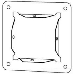 Panel Adapter, Lay-In NEMA Type 1 Flat-Cover Wireway, 6" H x 6" W, Gray Painted Steel