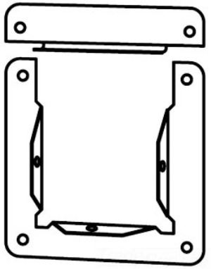Open Adapter, Mild Steel, Gray, Powder Coated, 0.5 lb.