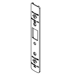 Door Deadlatch Faceplate, Flat/Bevel, Heavy Duty, Clear Anodized, For 4900 Series Deadlatch