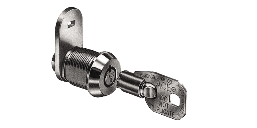 Function Lock, US14 Bright Nickel/Clear-Coated, Dimensions: L: 15/16 in.