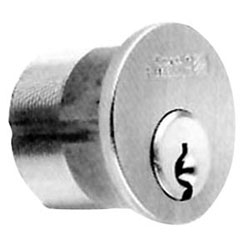 Mortise Cylinder, Conventional, 6-Pin, Cloverleaf Cam, 59B1 Keyway, 1-1/8&quot; Length, Satin Chrome Plated