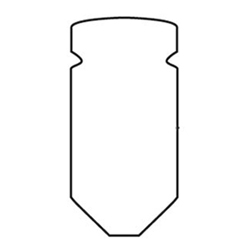 Cylinder Pyramid High Security Bottom Pin, 0.171&quot; Length, Stainless Steel, 100 Pins/Vial