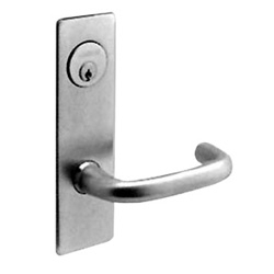 Mortise Door Lockset, Electric, Fail Safe, Right Hand, Lustra, Wrought Lever/Escutcheon, 12/24 Volt DC, Satin Chrome Plated
