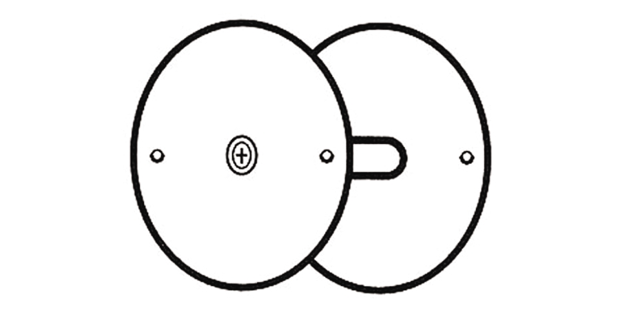 Hole Filler Plate, Chrome-Plated, Steel
