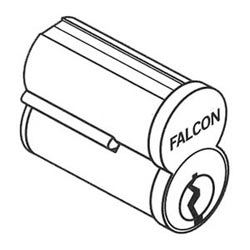 Door Lock Cylinder, Interchangeable Core, 7-Pin, Uncombinated, Standard, F Keyway, Satin Chrome