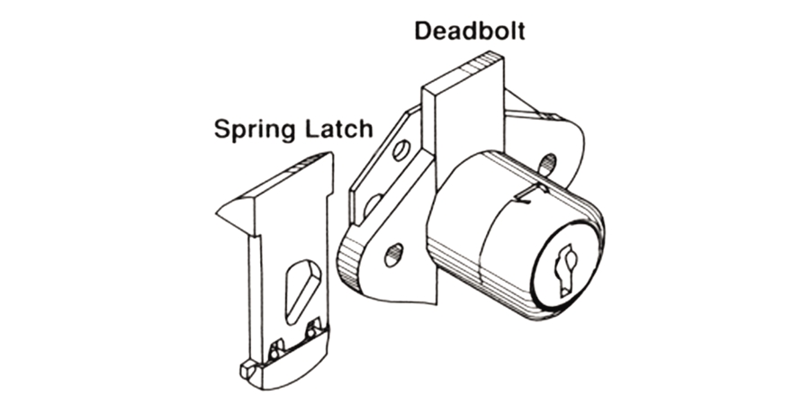 Drawer Lock, US4 Satin Brass, Disc Tumbler Spring or Deadbolt Drawer ...