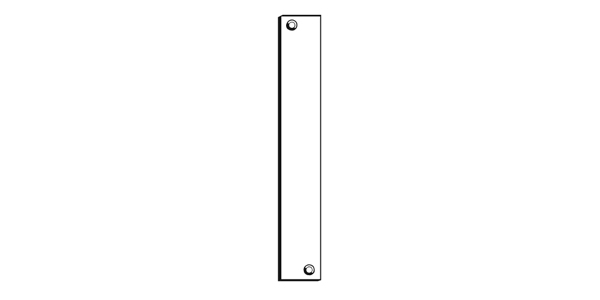 Filler Plate, Prime-Coated, Steel, 1 in. W, 6-3/4 in. H