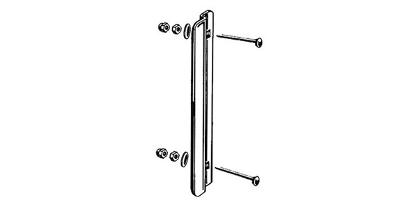 Offset Guard Plate, Satin Stainless Steel, Cold Rolled Steel, 1.8 in. W ...