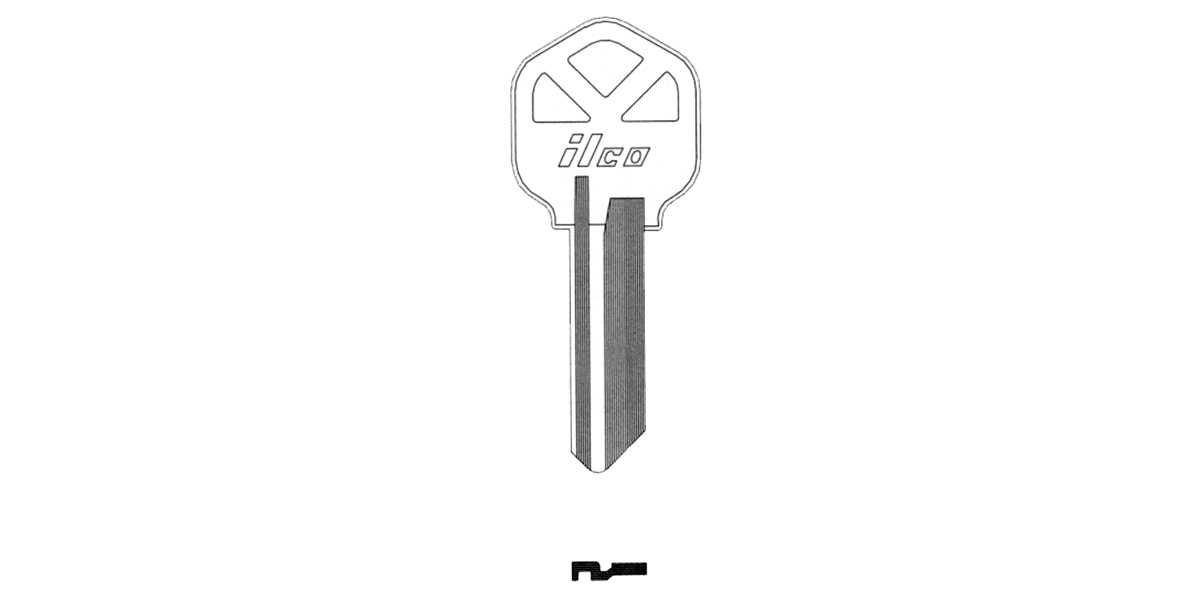 Cylinder Lock Key Blank, 5 Pin or Disc Pin Length, Automotive, Pin ...