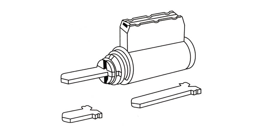 Key-In-Knob Cylinder, 5 Pin or Disc Pin Length, Cylinder Unit, Solid Brass
