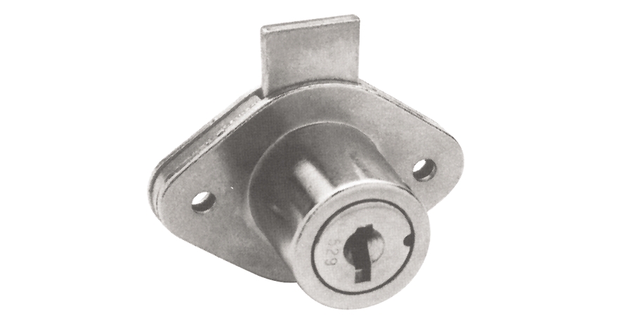 Drawer Lock, US4 Satin Brass, C415A Keyway, 1-1/8 in. L, Die-Cast Zinc
