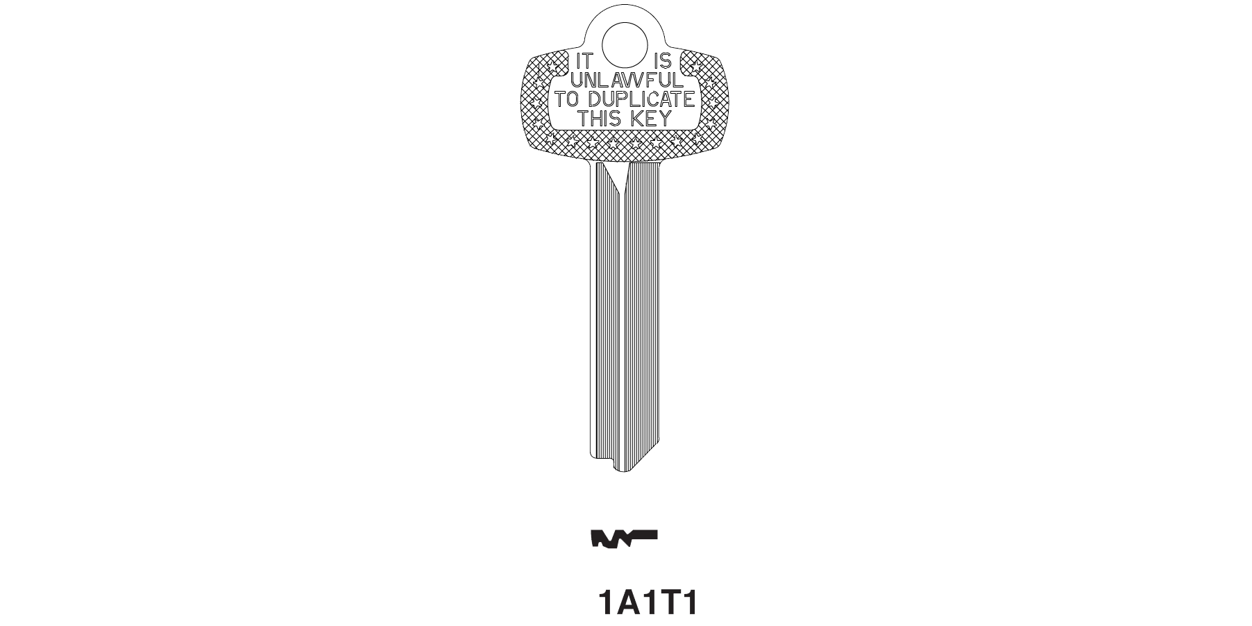 Key Blank, 6 Pin or 7 Pin Length, Pin Tumbler Cylinder Keys, Look-Alike Bow