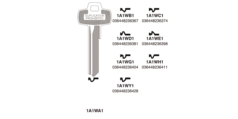 Key Blank, 6 Pin or 7 Pin Length, Pin Tumbler Cylinder Keys, Look-Alike Bow