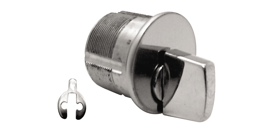 Turn Knob Mortise Cylinder, Adams Rite Cam, Brass, US3 Bright