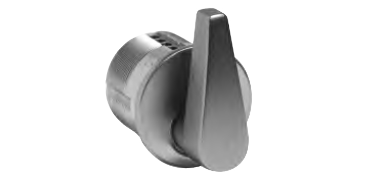 Turn Knob Mortise Cylinder, Adams Rite Cam, 1 in. L