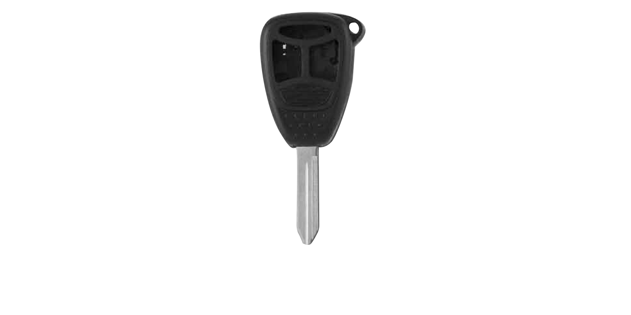Vehicle Shell Key, 3-Button, Type 2 Shell, Brass, Nickel Plated, 27 ...