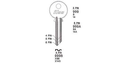 Key Blank, 6 Pin or Disc Pin Length, Pin Tumbler Cylinder Keys ...