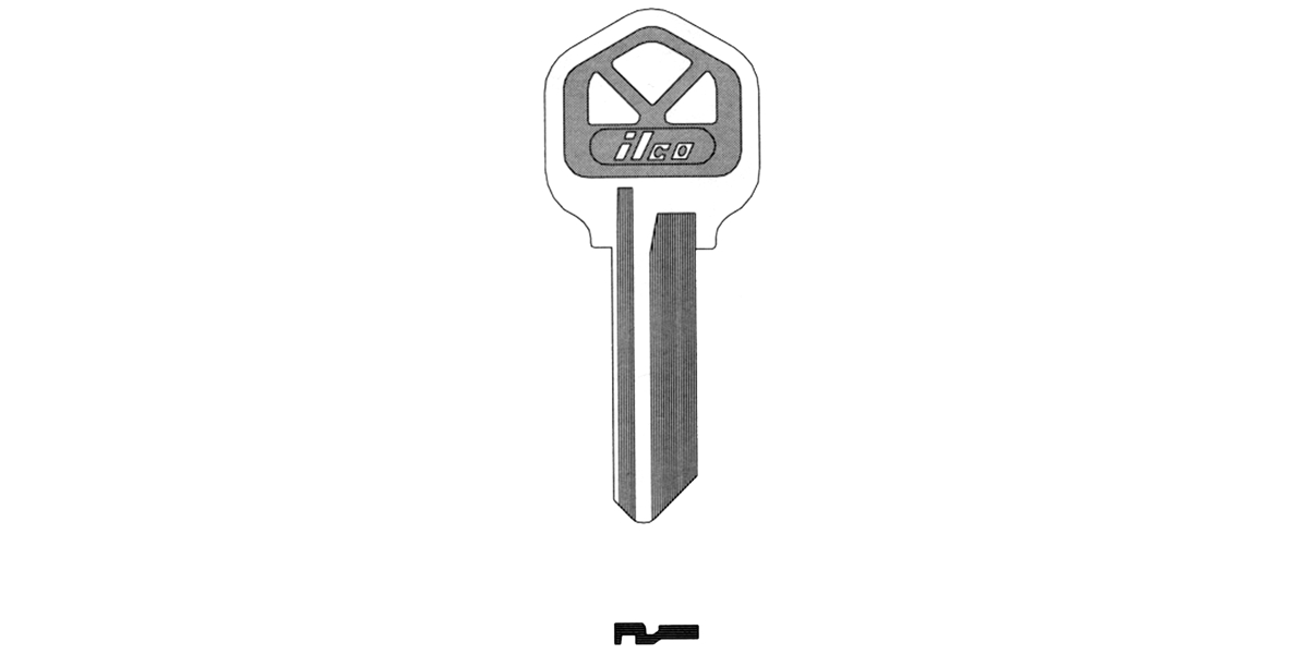 Cylinder Lock Key Blank, 5 Pin or Disc Pin Length, Automotive, Pin ...